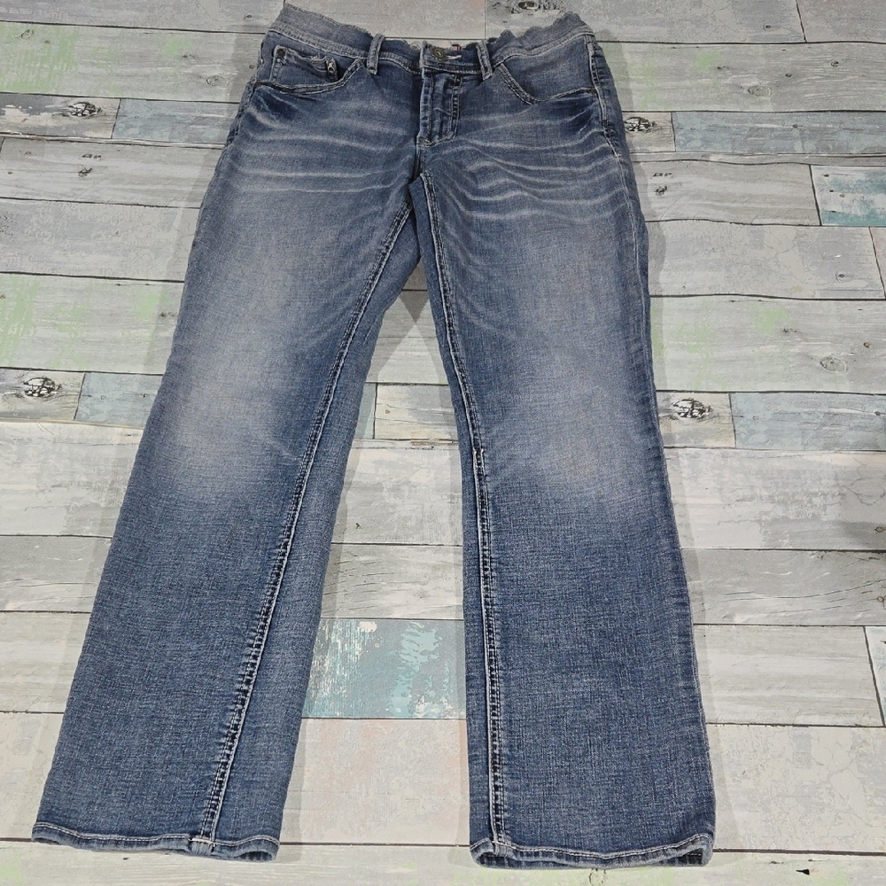 Departwest Boys Blue Denim Tripp Straight Jeans Sz 12